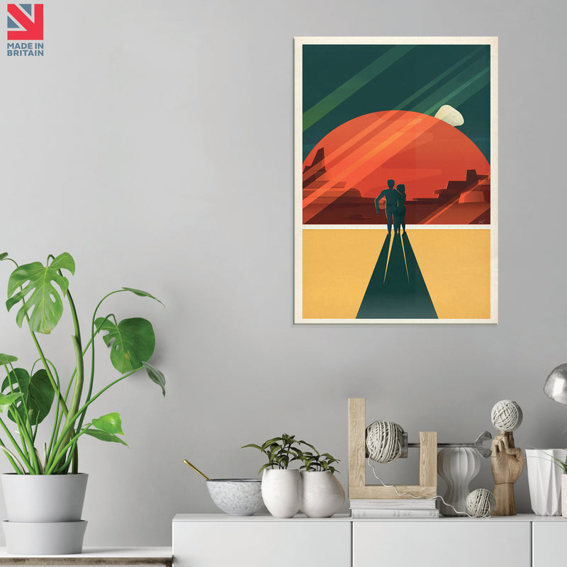 Phobos Deimos Mars Poster - Acrylic Wall Art Print