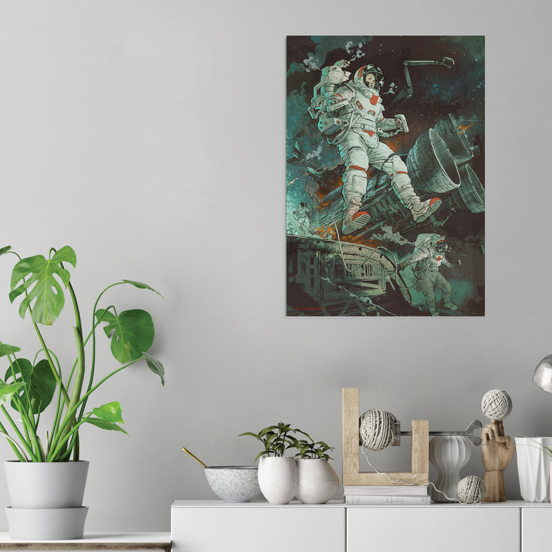 Falling Space - Printed Acrylic Wall Art Poster