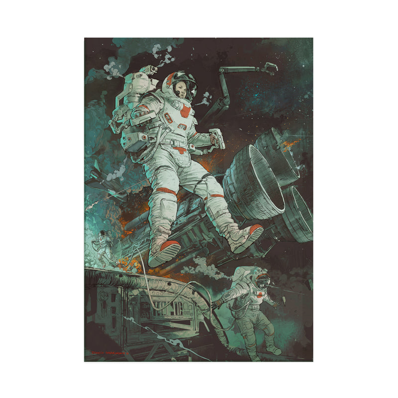 Falling Space - Printed Acrylic Wall Art Poster