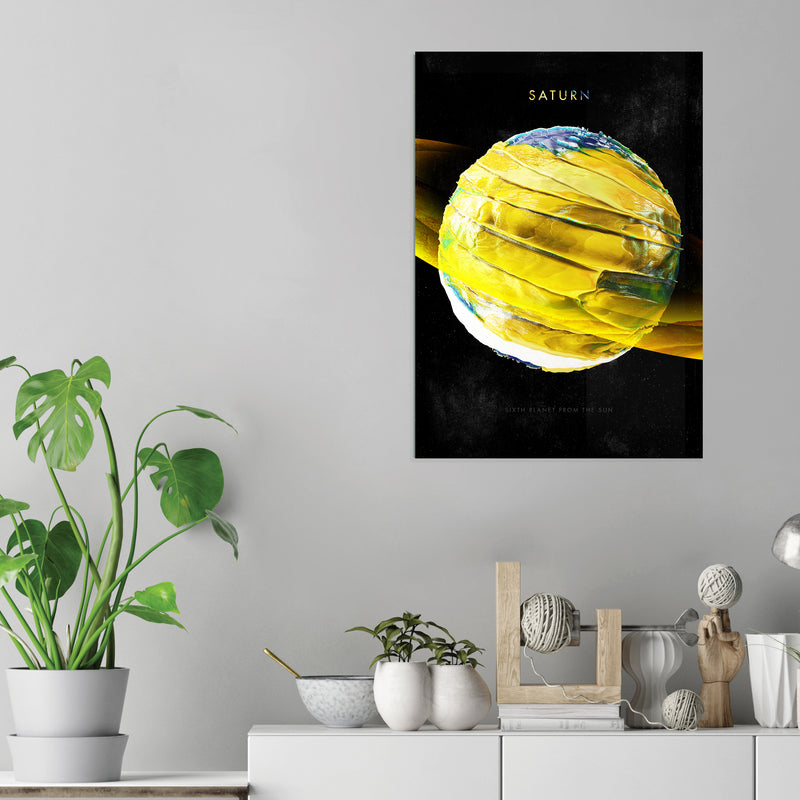 Abstract Saturn - Acrylic Wall Art Poster Print