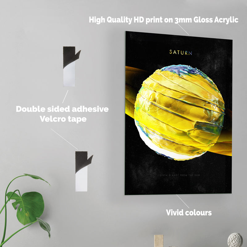 Abstract Saturn - Acrylic Wall Art Poster Print