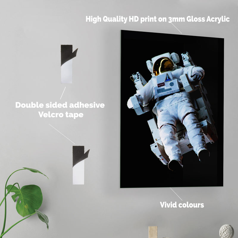 Floating Astronaut - Acrylic Wall Art Poster Print